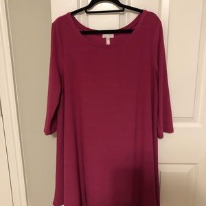 Leith magenta swing dress